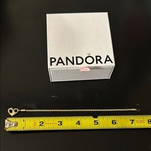 Pandora studded chain bracelet 14k gold plating